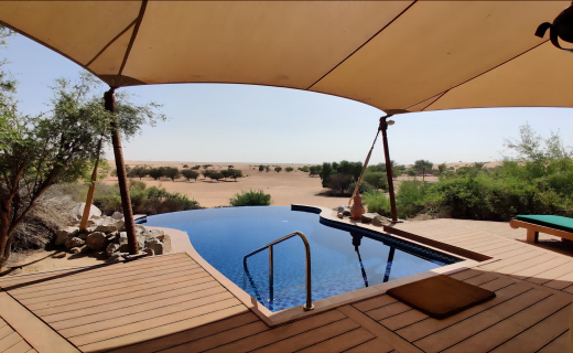 沙漠酒店泳池木塑地板